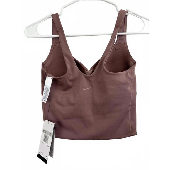 Nike Alate Training Tank Seamless Padded Sports Bra Smokey Mauve/White NWT XS - Picture 4 of 9